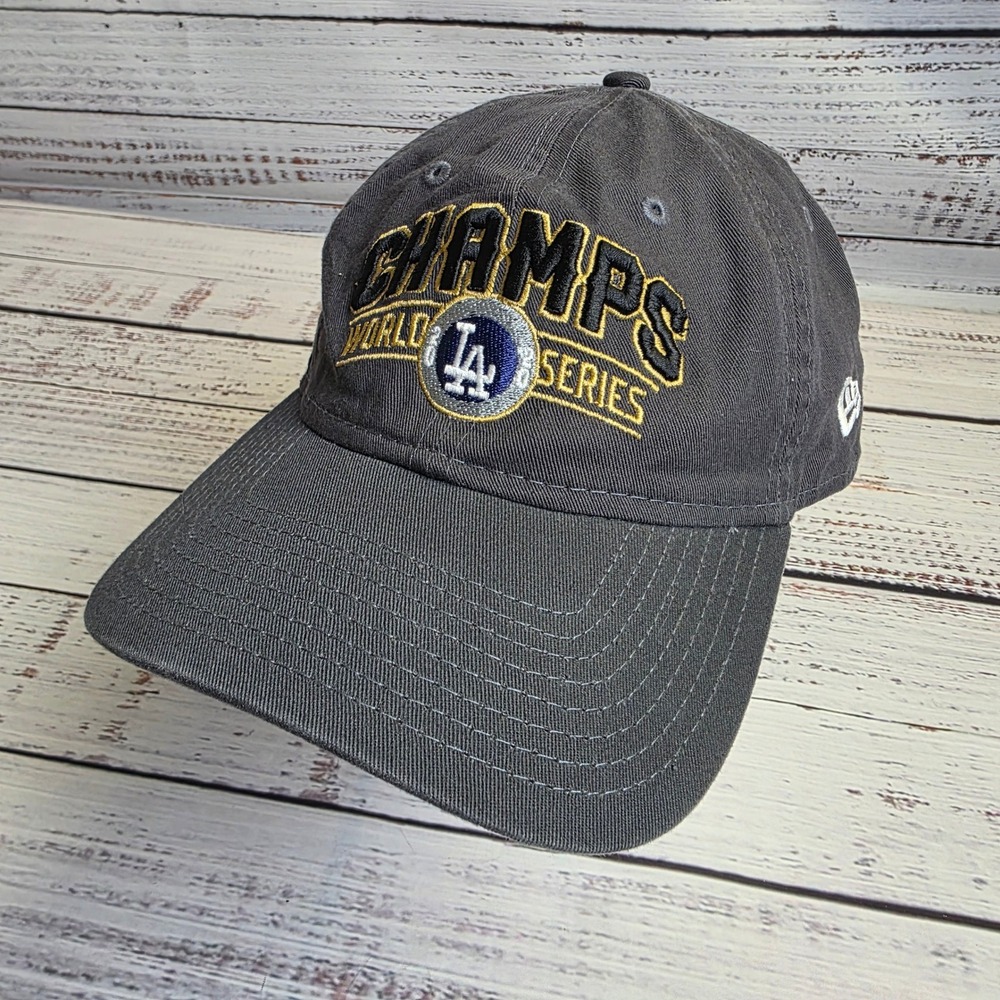 New Era 9TWENTY Los Angeles Dodgers World Series Champs Hat Grey Adjustable 2020
